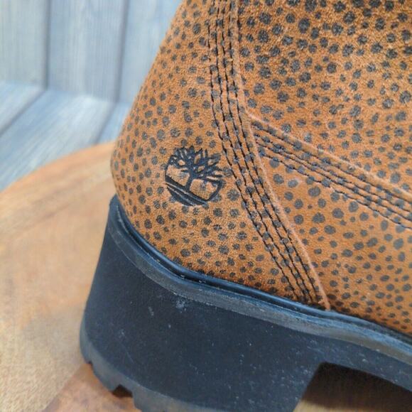 Timberland Kori Park 6" Cheetah Suede ReBOTL Lace Up Combat Boots Women 8.5 - Picture 11 of 11